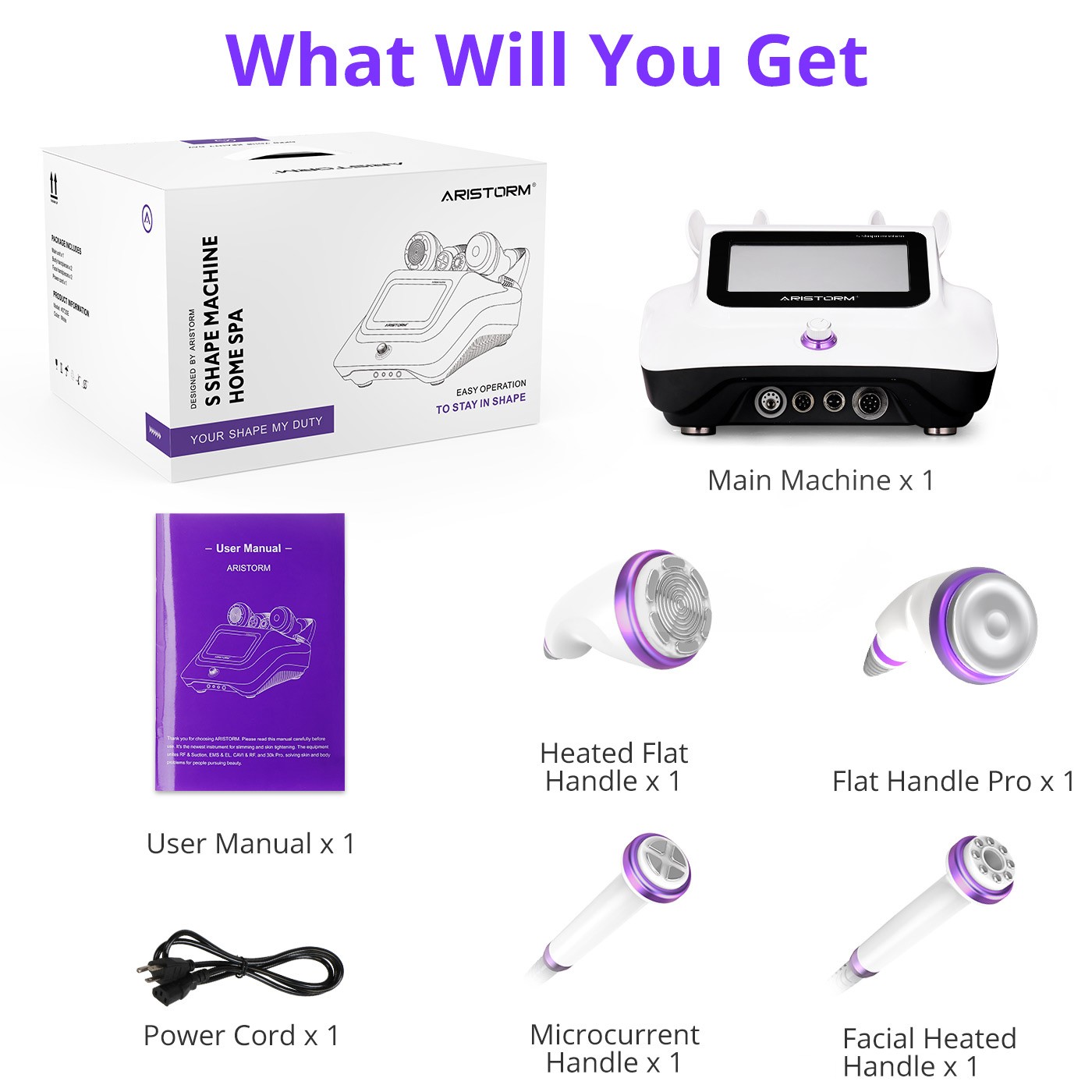 4 Function Handles Machine for Improve Skin Texture Body Line Smooth Dual-mode
