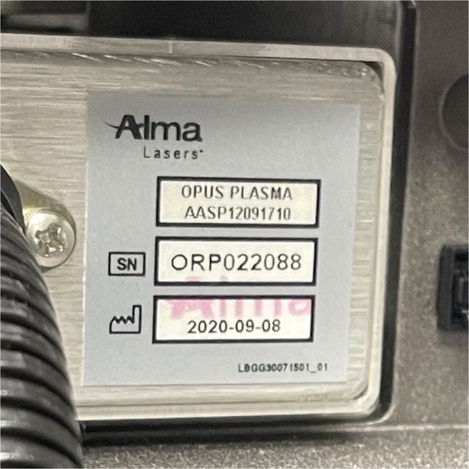 Alma Lasers Opus Plasma Cart Mounted Machine for Skin Tightening & Wrinkle Redu…