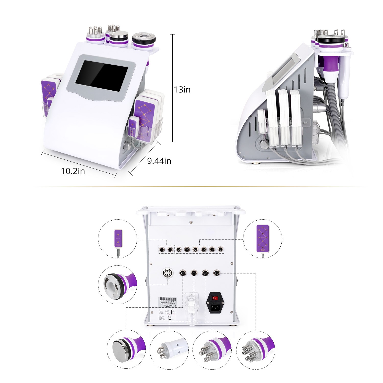 US 6 in 1 Beauty Machine for Body Massage Facial Skin Care Skin Lifting Home use