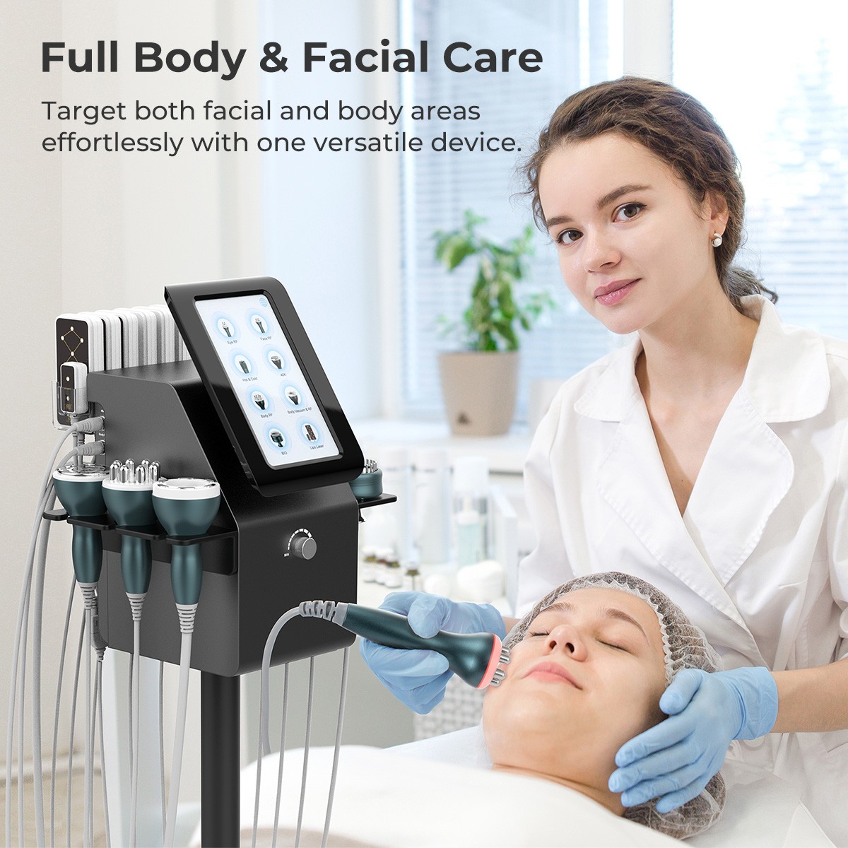 9 in 1 Beauty Machine for Skin Smoothing & Enhance Body Curves Vertical Model