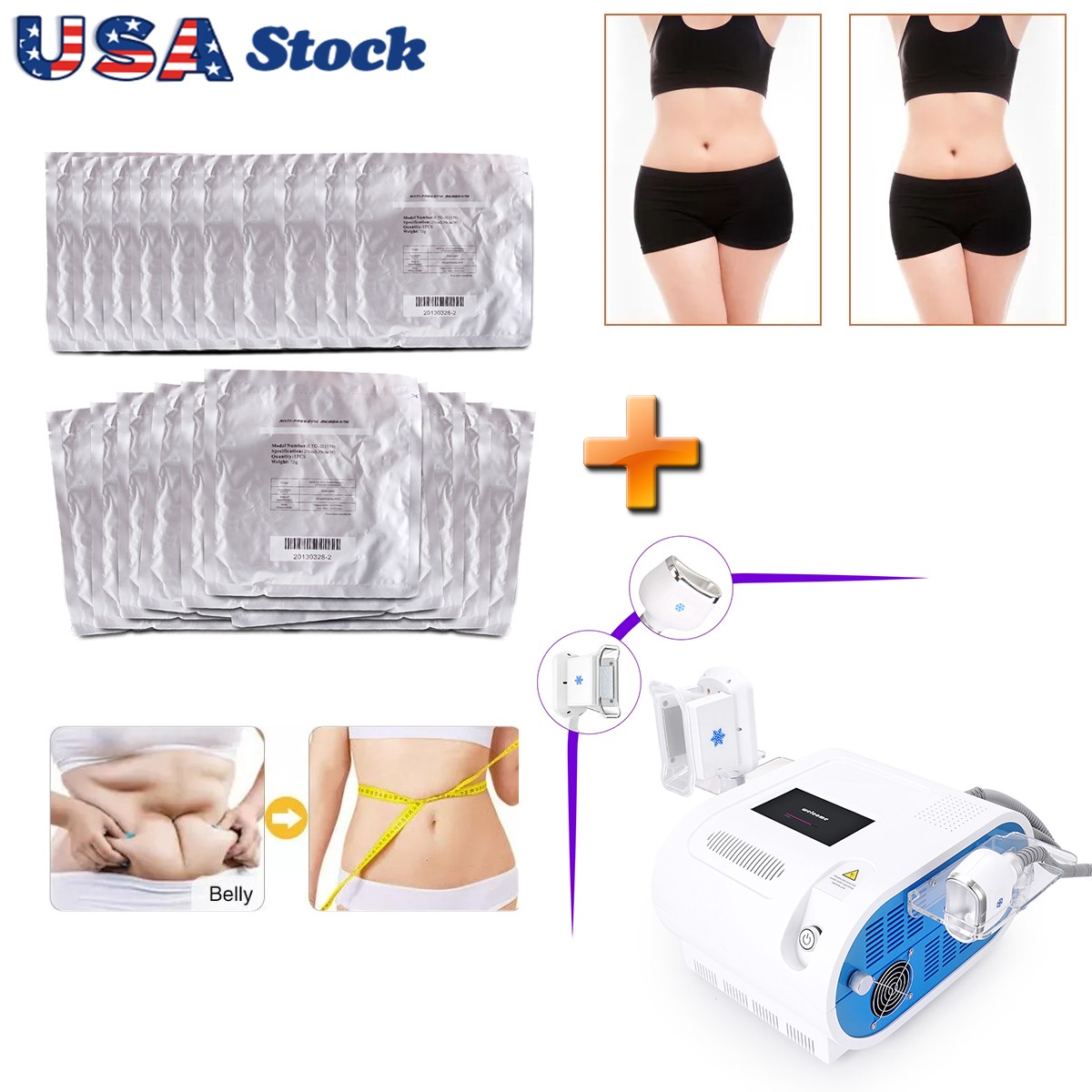 Professional Cool Freeze Beauty Machine 2 Handle for Body Silhouette Enhancement