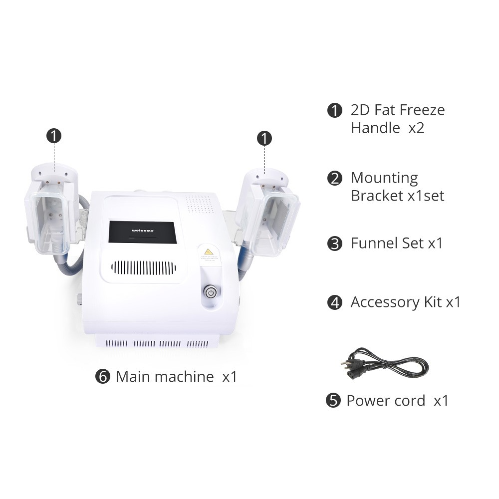2 Handles Cold Freeze Beauty Machine for Body Massager Beauty Spa Salon 110V