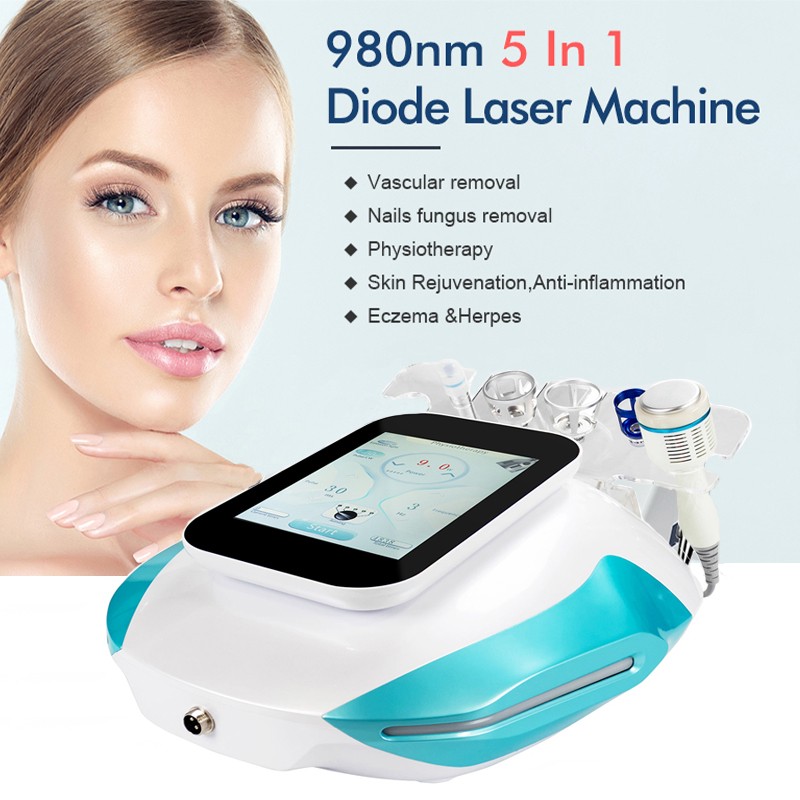 980nm 5in1 Diode Laser Vascular Spider Veins Removal Nails Fungus Treat Machine