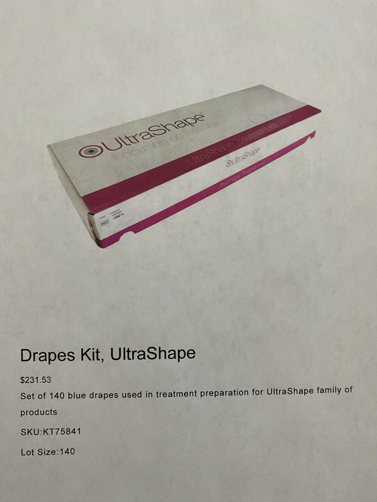 New Syneron Candela UltraShape Power Drapes Kit (200+Drapes)