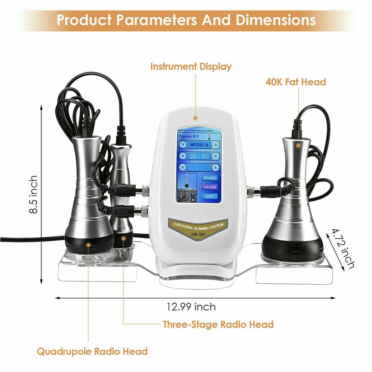 Professional Beauty Body Machine Skin Tightening Wrinkle Removal Equipment USA
