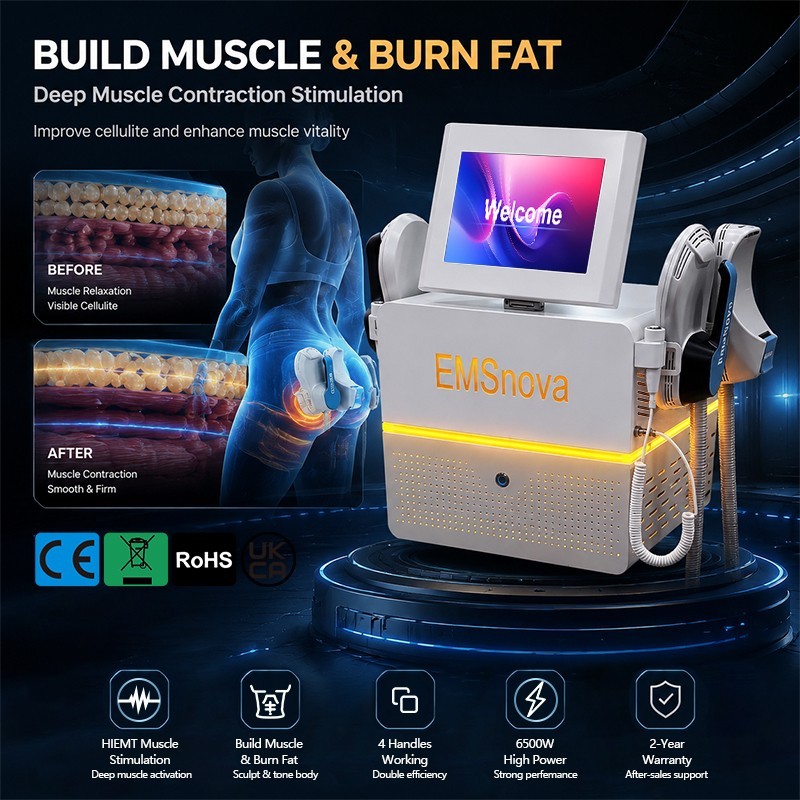 6500W 4 Handles EMS Nova Body Sculpt Slimming Muscle Training Beauty Machine