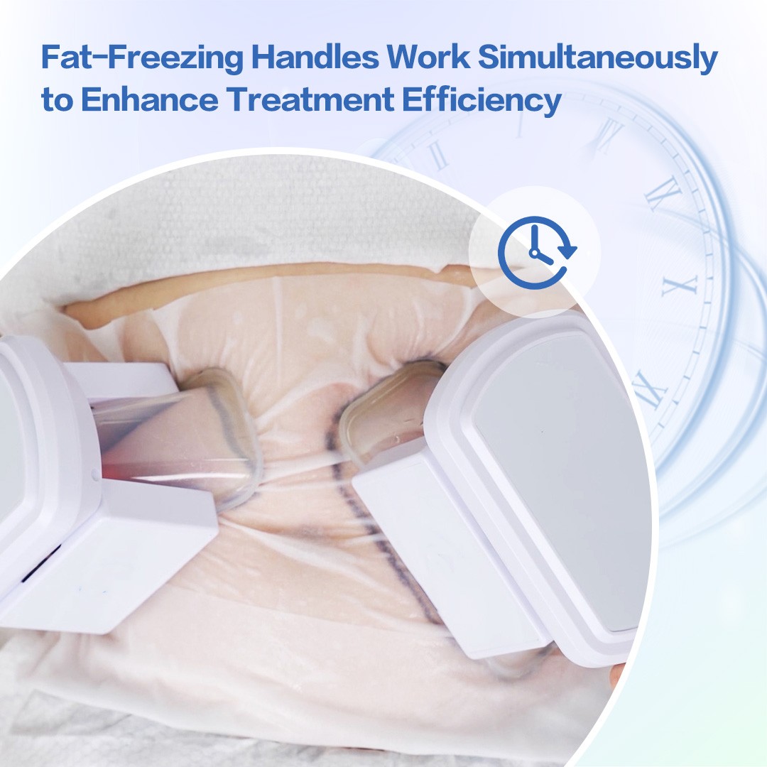 2 Handles Cold Freeze Beauty Machine for Body Massager Beauty Spa Salon