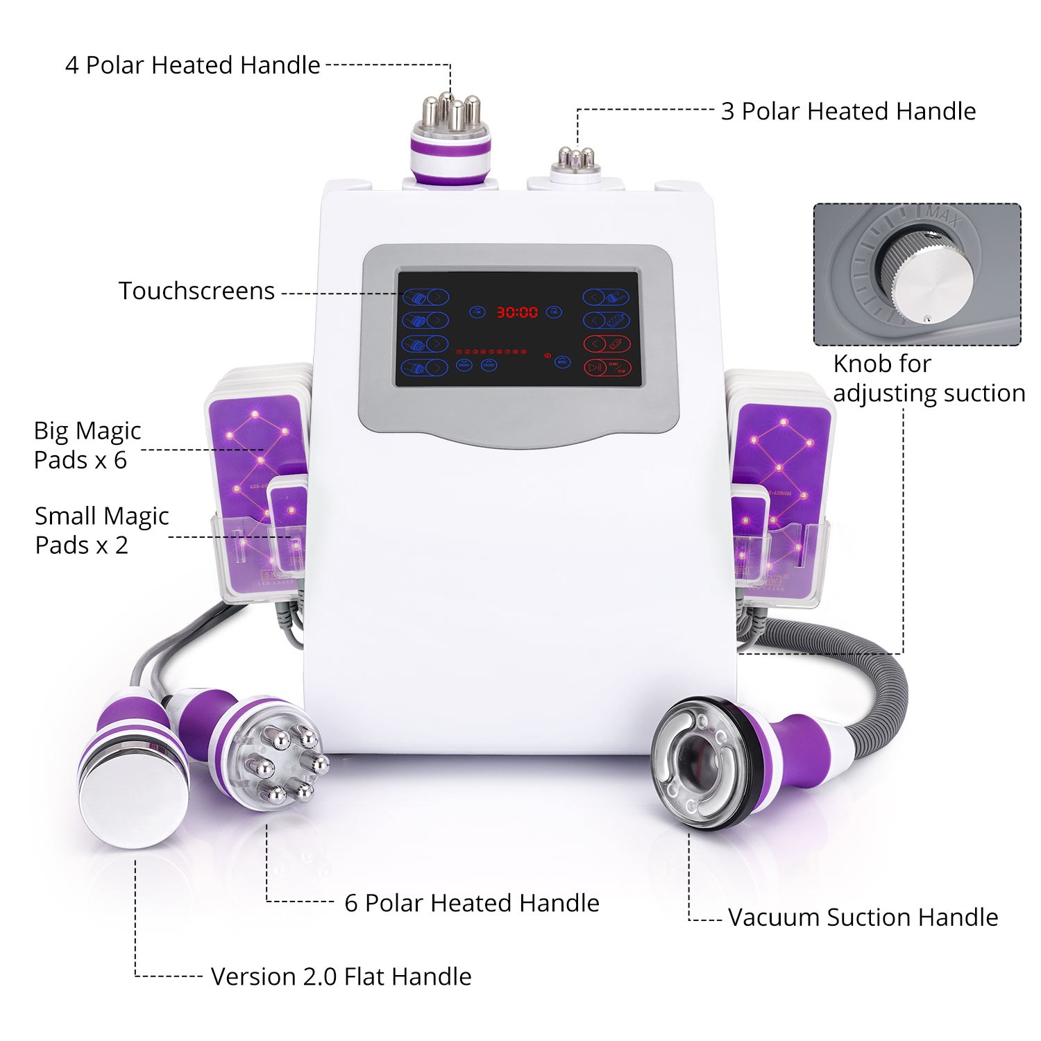 6-in-1 Beauty Machine for Body Massage Facial Skin Care Taut Skin Snatched Waist