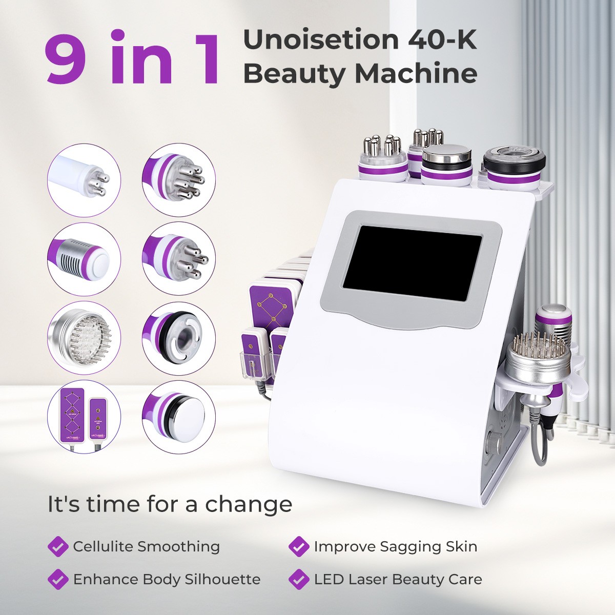 9 in 1 Beauty Machine for Body Massage Facial Skin Care Skin Lifting Lost WeigkY