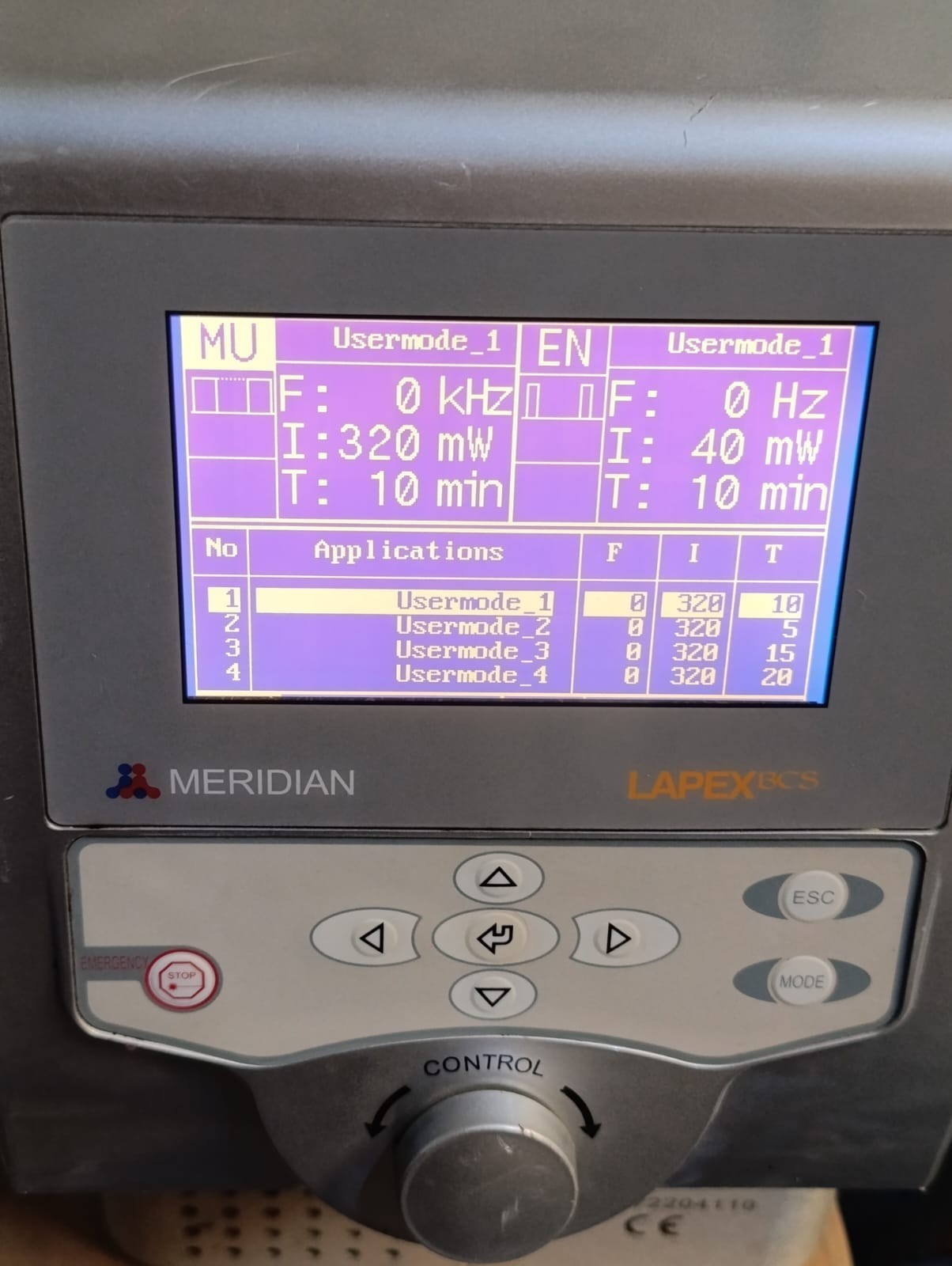 Meridian Medical Lapex BCS 2000E Power On Without Accessories Working