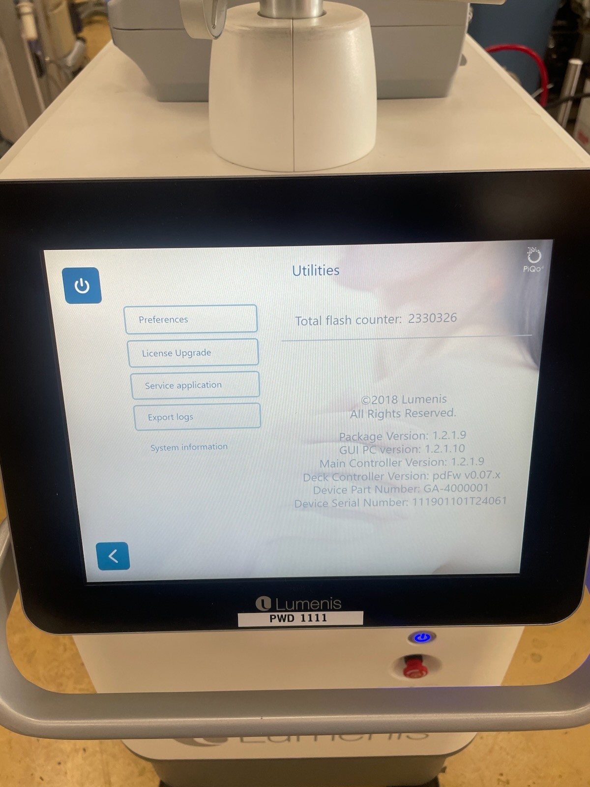 Lumenis Piqo 4 Laser Machine