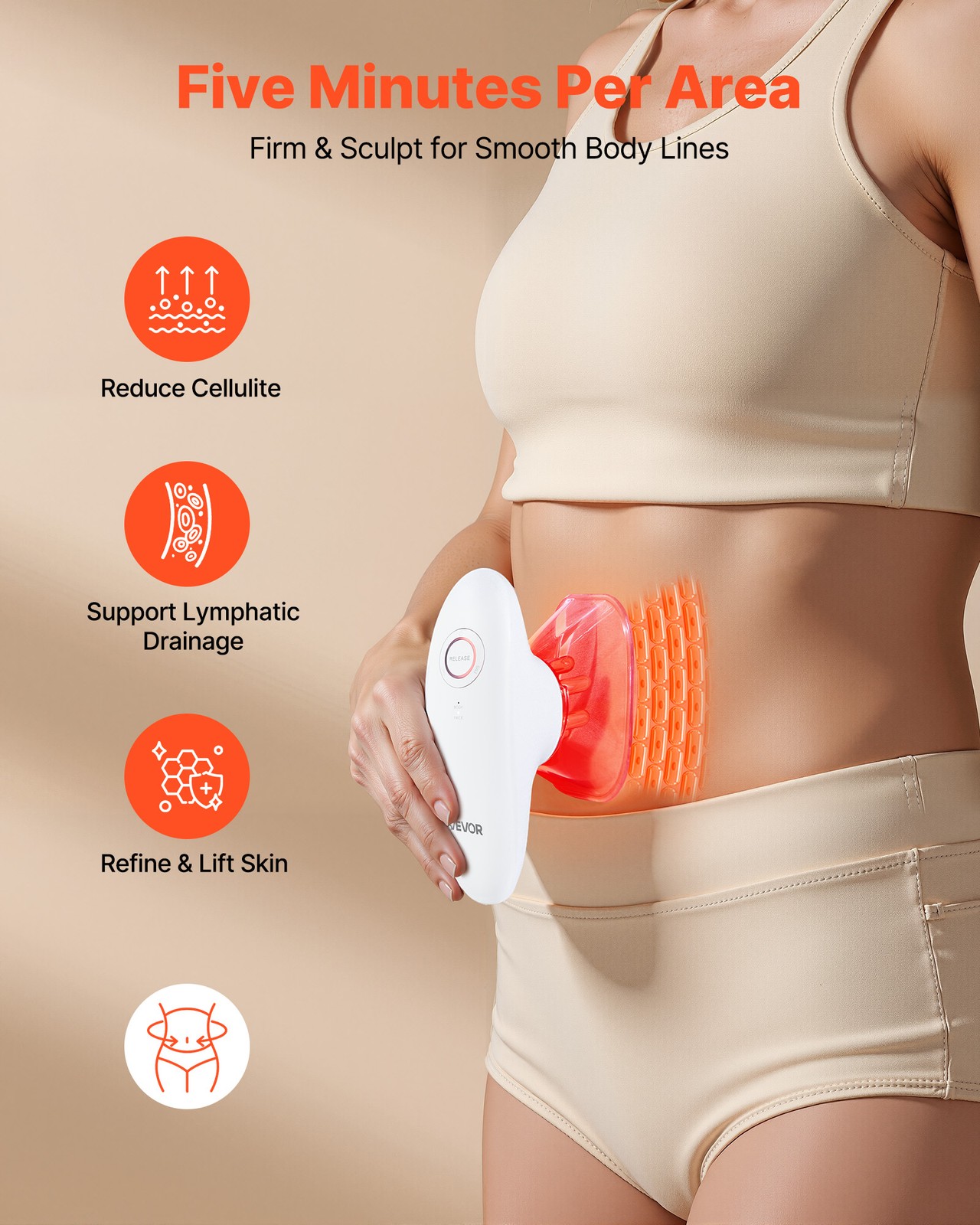 VEVOR Body Sculpting Machine 3-in-1 Electric Cellulite Massager with 3 Modes
