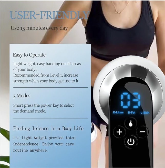 Cellulite Massager Tool – Body Sculpting Machine Handheld (White)