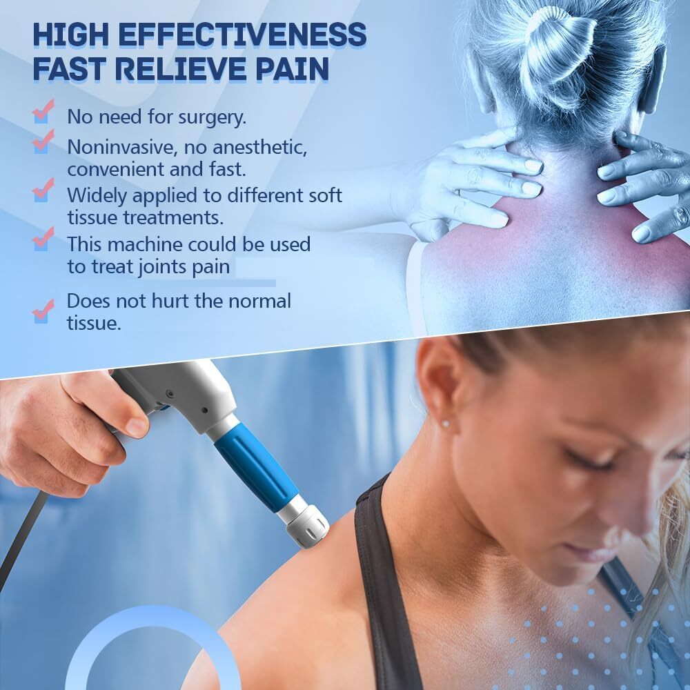 Shockwave Therapy Machine for Muscle & Shoulders Pain Relief ED Therapy Machine