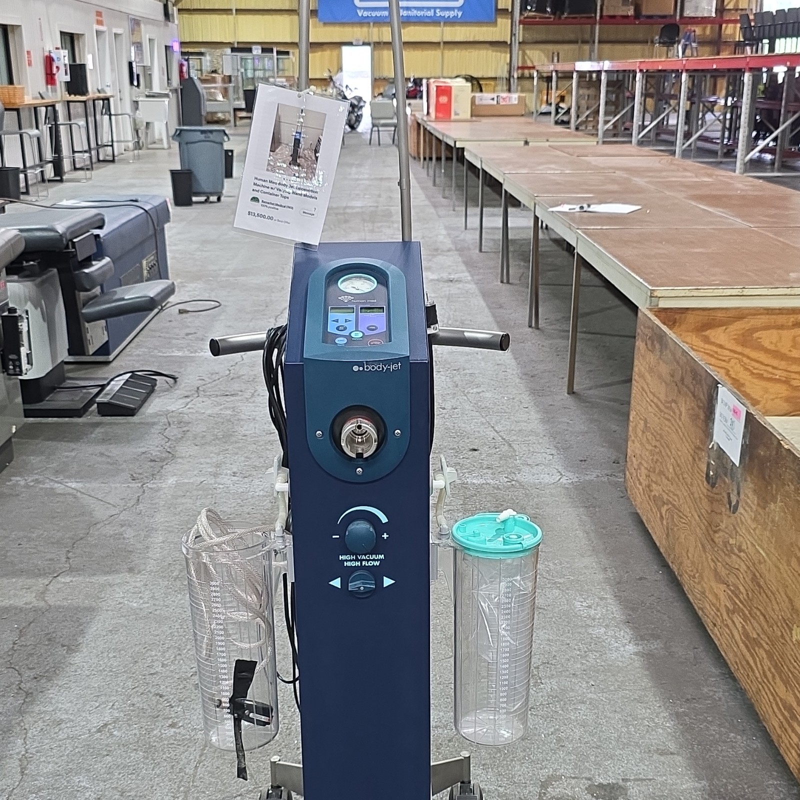 Human Med body-jet REF/CAT 500000-1 Cart Mounted Liposuction Laser