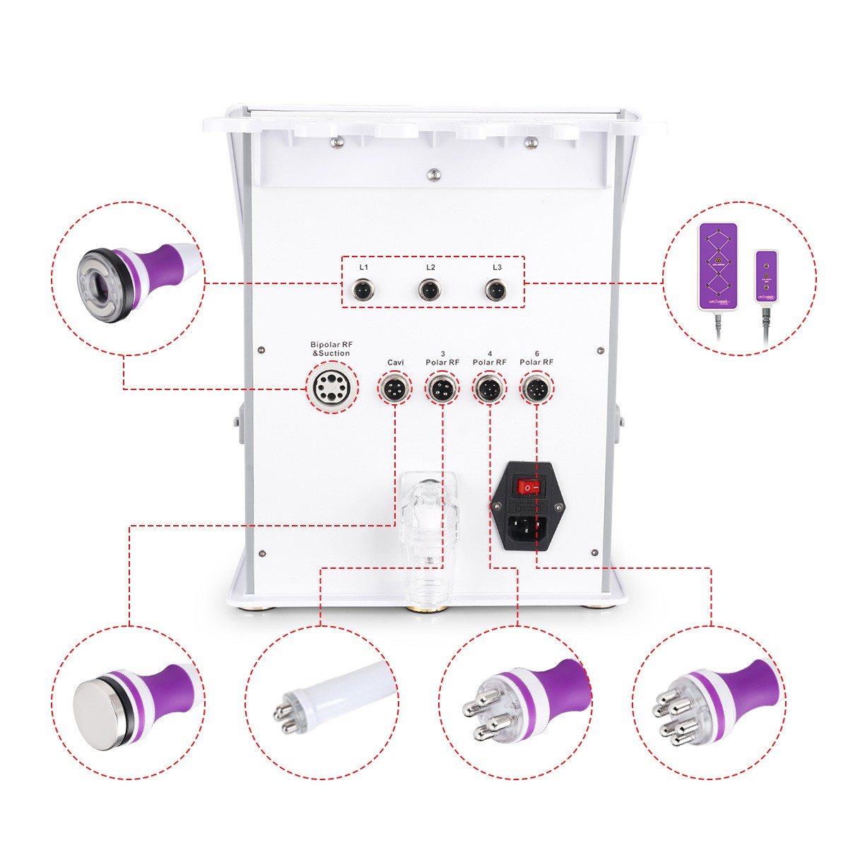 6 in 1 Beauty Machine for Body Massage Facial Skin Care Skin Lifting Lost Weig