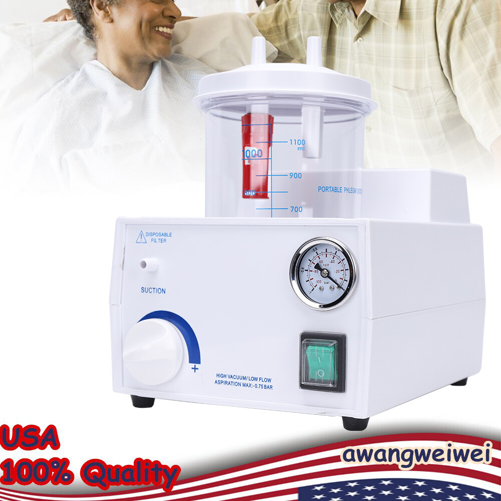 Portable Dental Phlegm Suction Unit Emergency Medical Vacuum Aspirator Machine