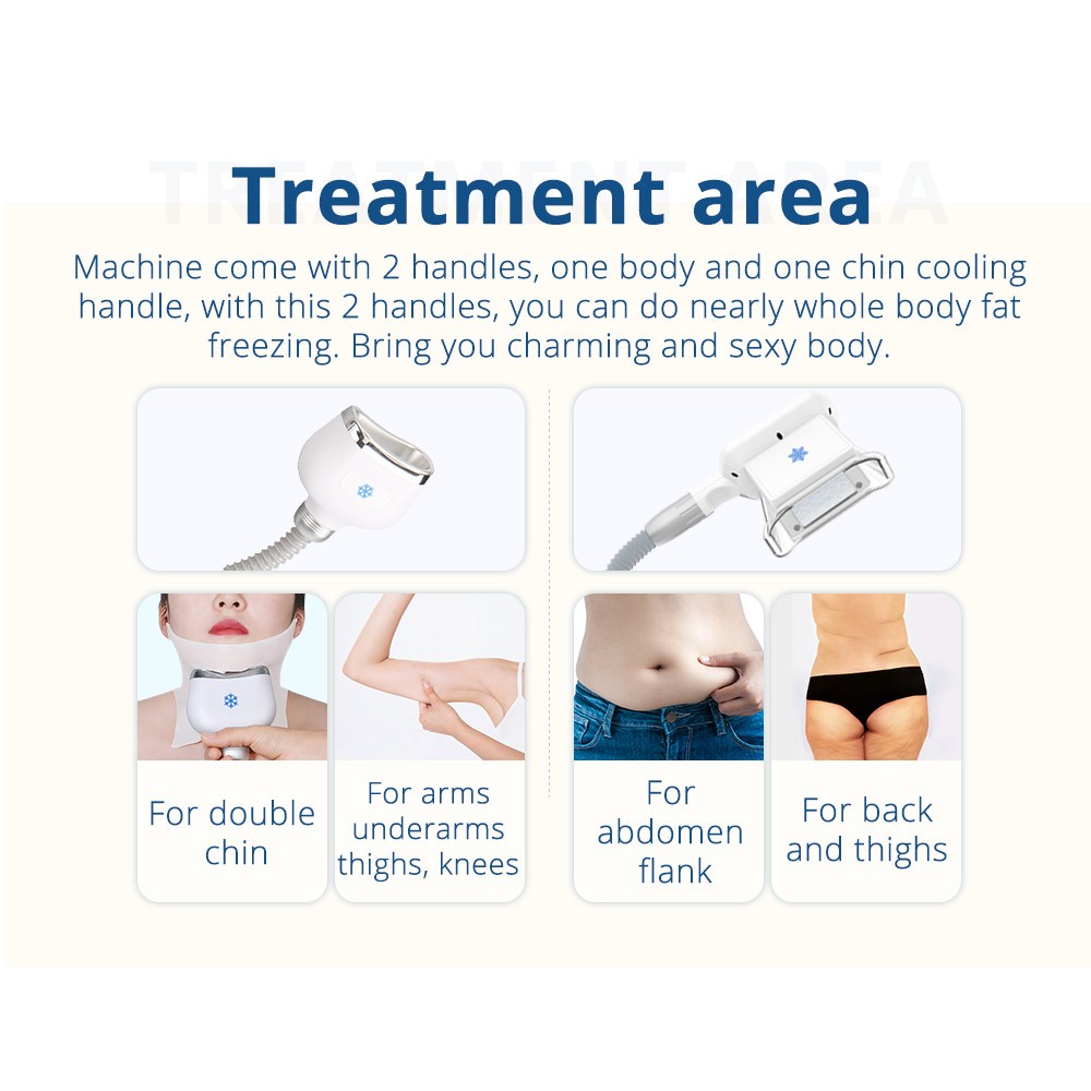 3 Handles Freezing Cool Therapy Double Chin Removal Body Massager Machine US