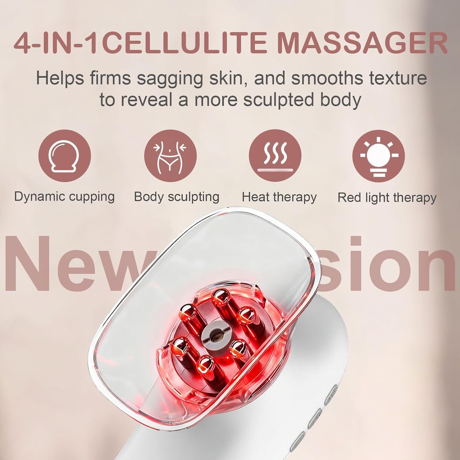 Cordless Cellulite Massage Tool – Adjustable Cupping Therapy for Home & Travel