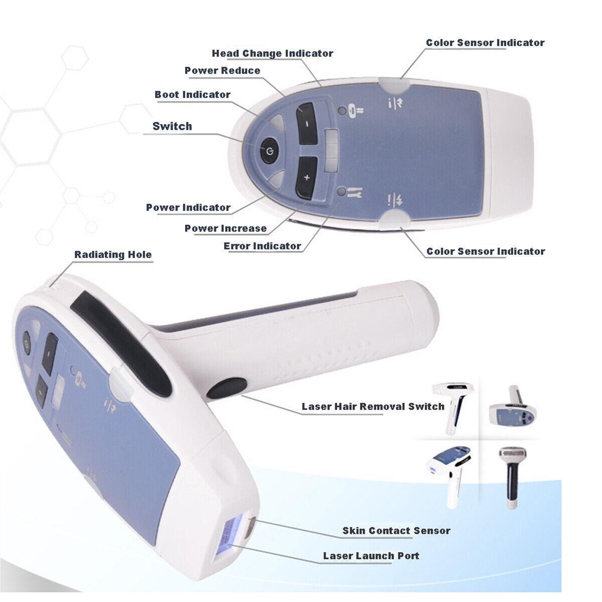 4 in1 Laser IPL Permanent Face &Body Skin Painless Epilator Hair Removal Machine