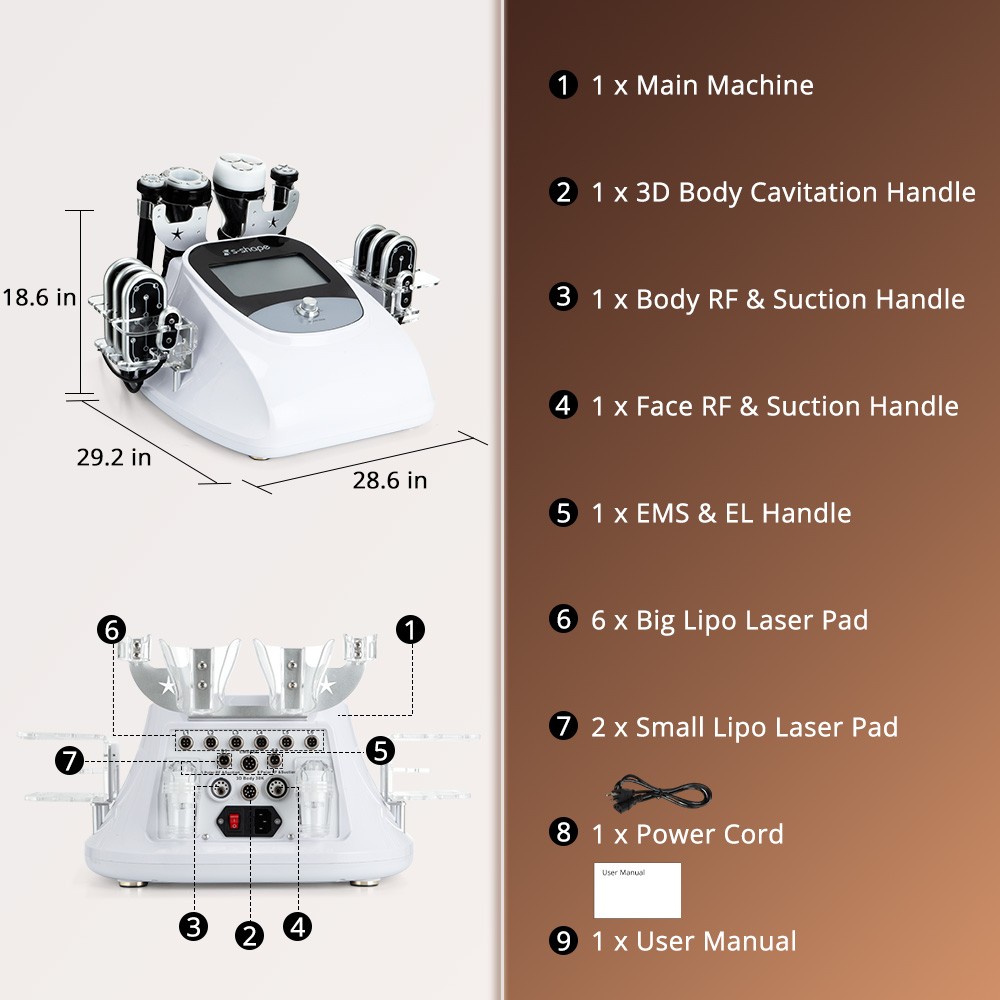 6 in 1 Beauty Machine for Body Massage Facial Care Skin Lift Loss WeigQ S-SHAPE1