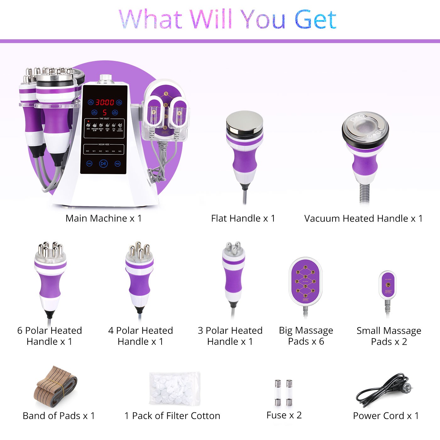 6 in 1 Beauty Machine for Body Massage Facial Skin Care Skin Lifting Lost WeigkY