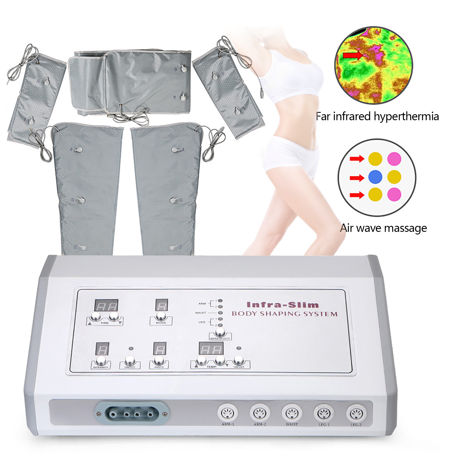 Pressotherapy Air Pressure Lymphatic Drainage Device Infrared Body Slimming Suit