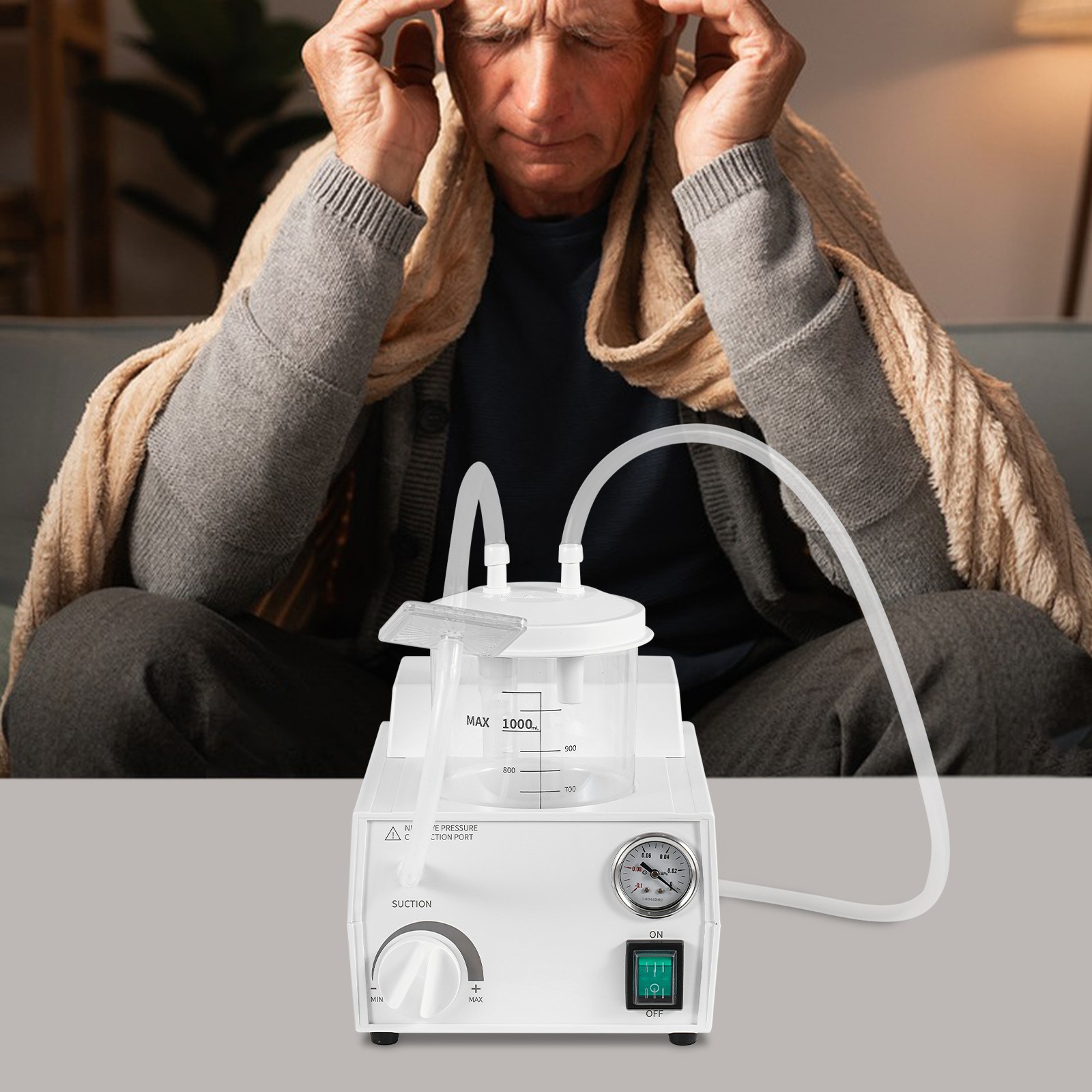 Vacuum Phlegm Quiet Suction Unit Portable Medical Emergency Aspirator Machine