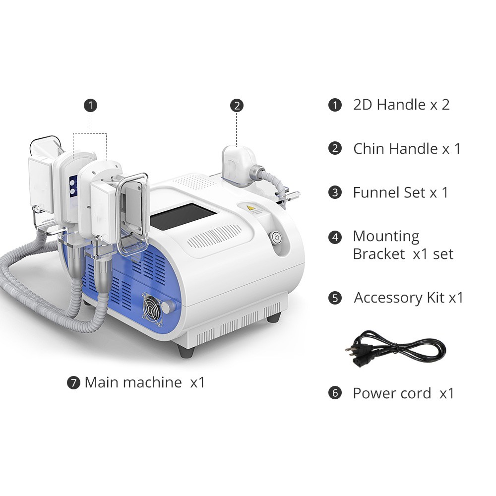 3 Handles Cool Freeze Beauty Machine for Face& Body Line Improvement Salon SPA