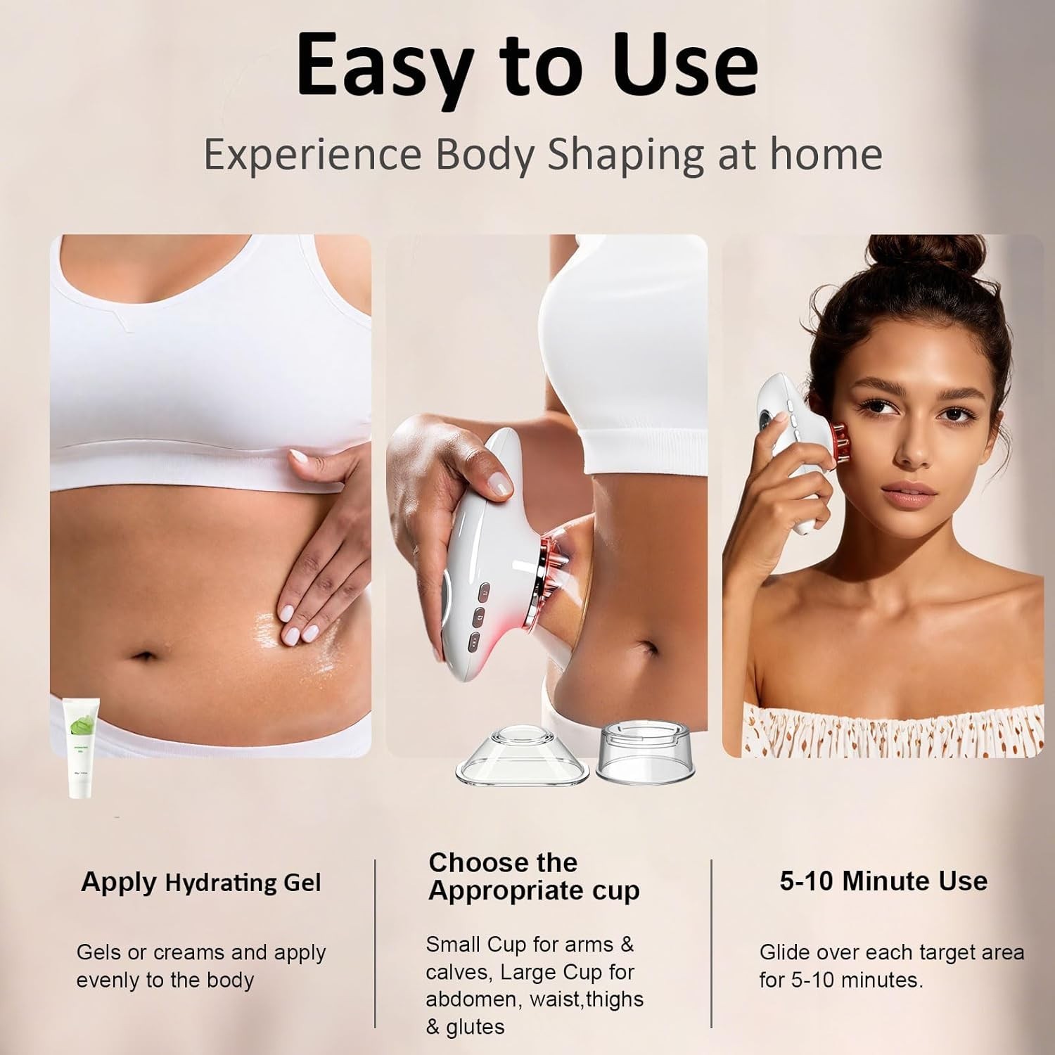 Cordless Cellulite Massage Tool – Adjustable Cupping Therapy for Home & Travel