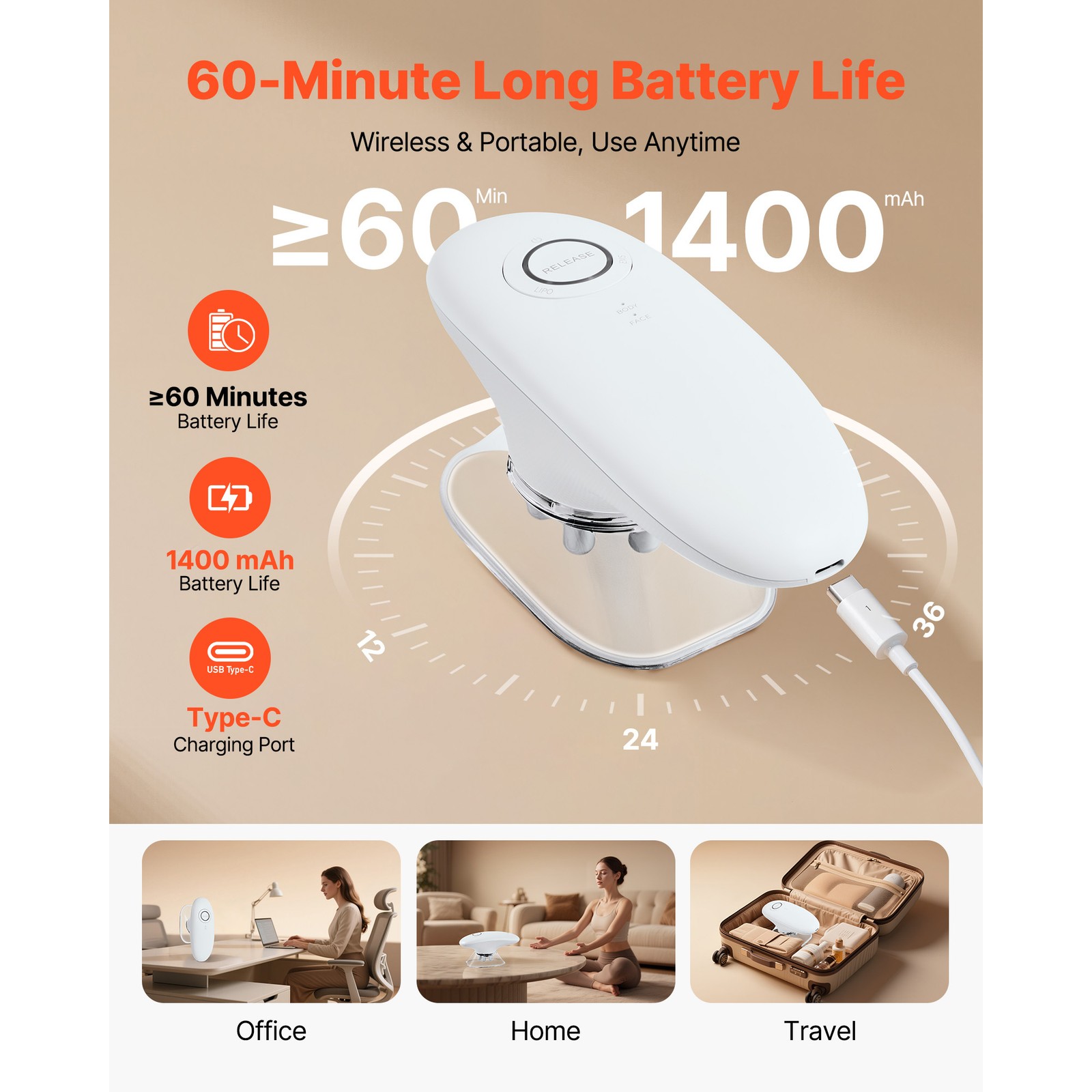 Uimoso 3-in-1 Electric Body Contouring Device with Adjustable Modes