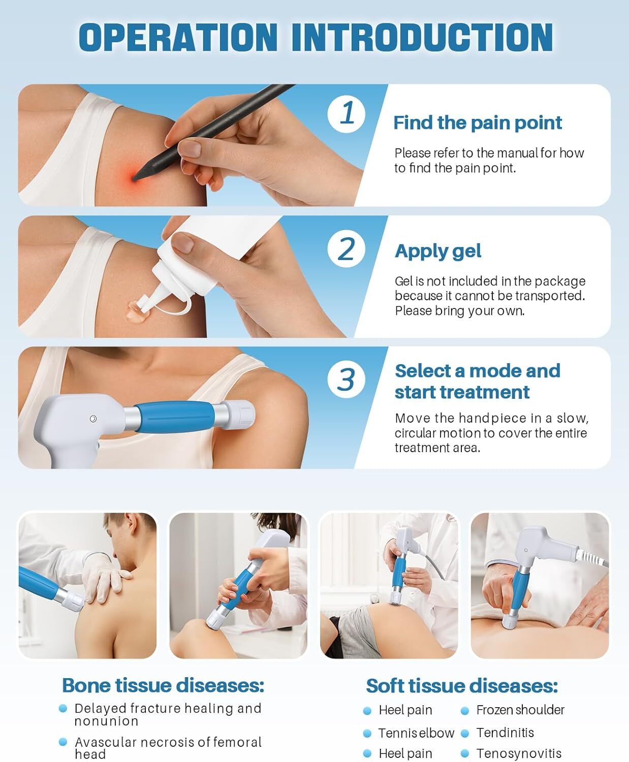 Shockwave Therapy Machine for Muscle & Shoulders Pain Relief ED Therapy Machine