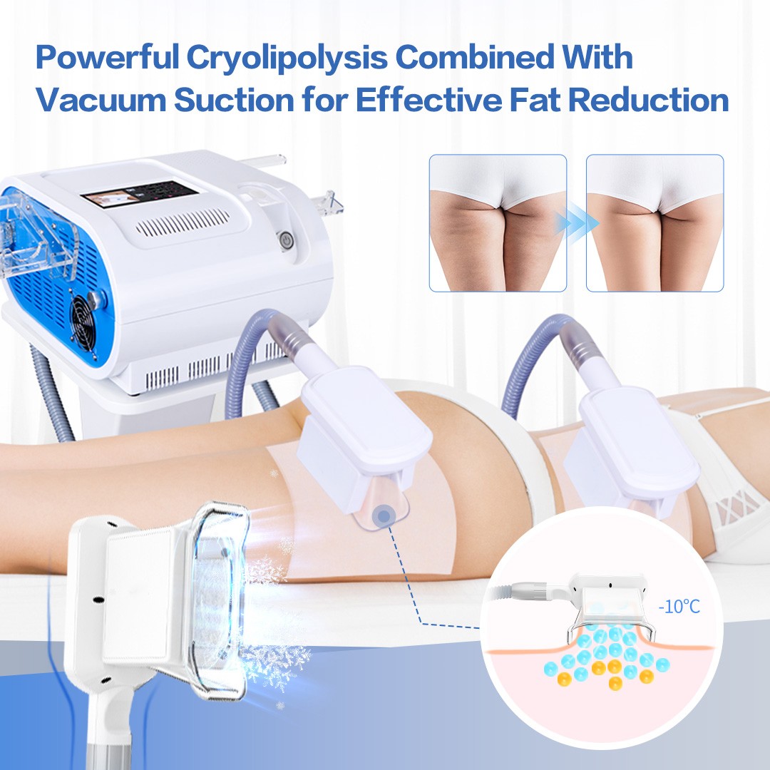 2 Handles Cold Freeze Beauty Machine for Body Massager Beauty Spa Salon 110V