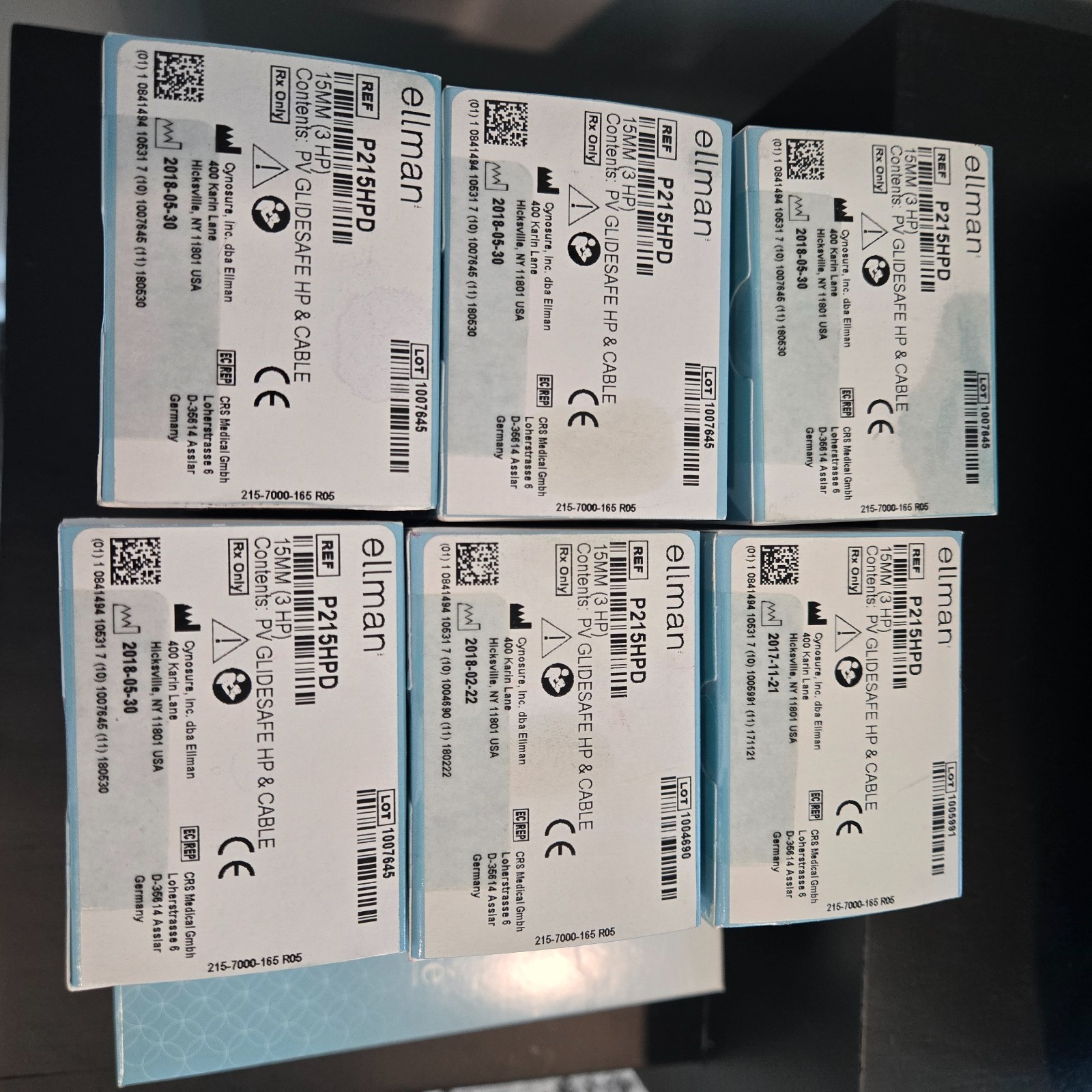 ONE New box Pelleve Glidesafe 15MM (3 Handpieces). One box, Read listing!