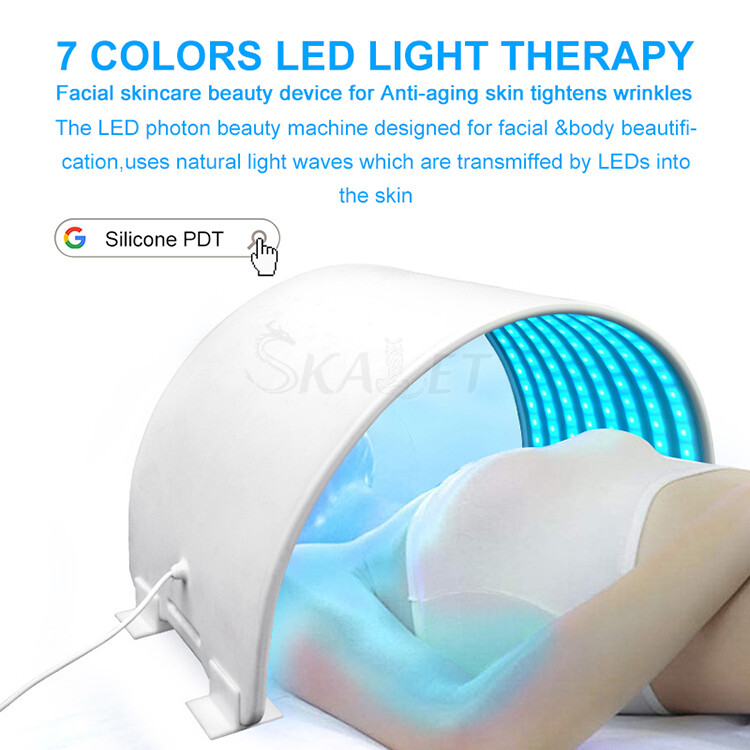 7 Colors Silicone LED Light PDT Therapy Beauty Machine Facial Skincare