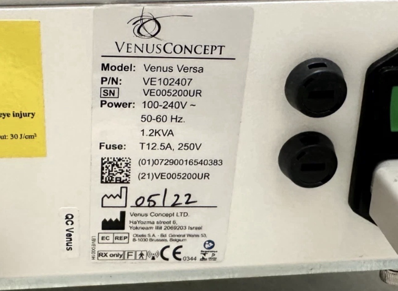 Venus Versa 2022 Fully Operational Laster Hair Removal All Attachments 1 Owner