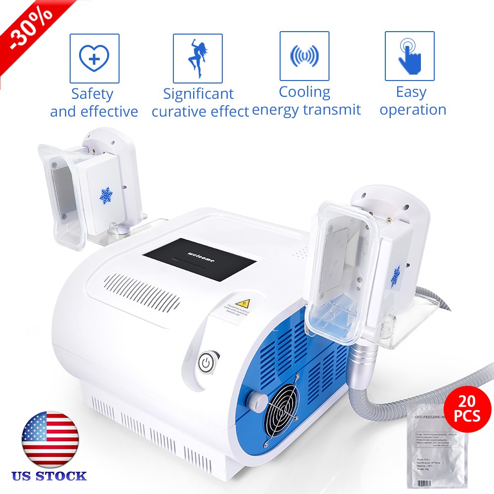 2 Body Handles Cold Therapy Machine Body Massager Beauty Spa Salon Equipment