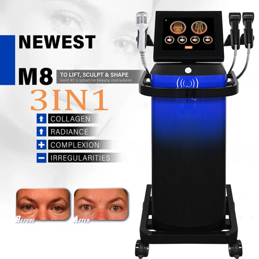 3in1 Professional M8 Fractional Gold RF Beauty Spa Machine Face Lift Mor pheus