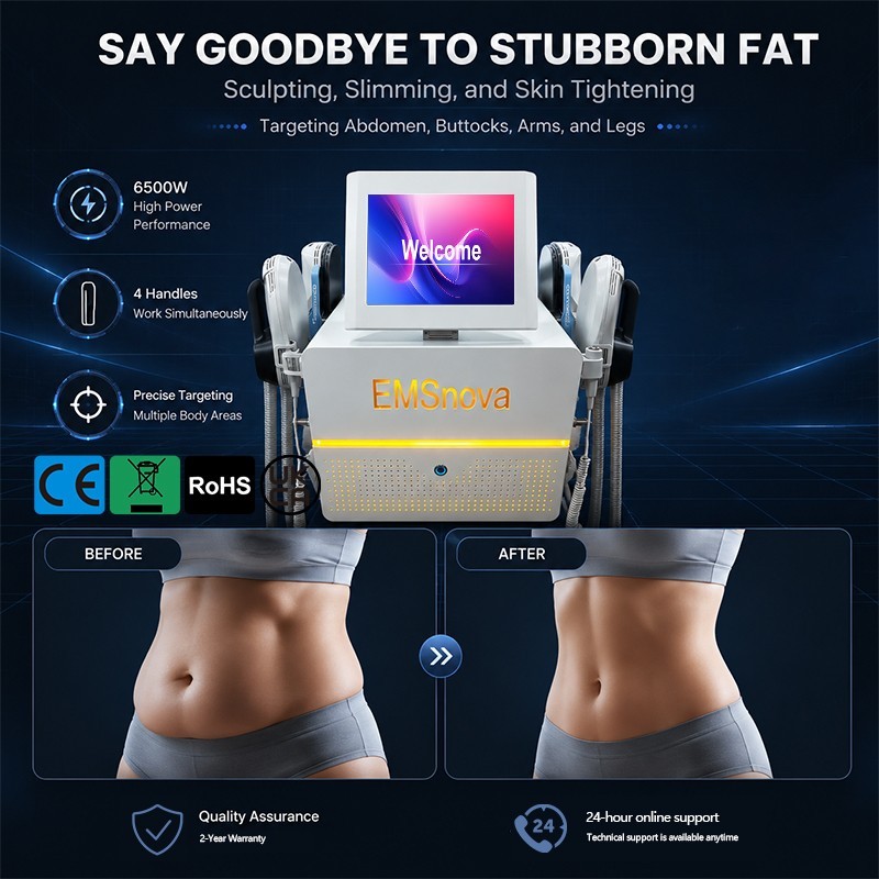 6500W 4 Handles EMS Nova Body Sculpt Slimming Muscle Training Beauty Machine