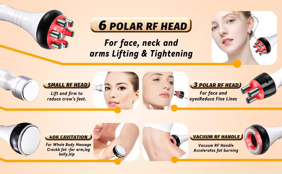 6 in 1 Beauty Machine for Body Massage Facial Skin Care Skin Lifting Home Use