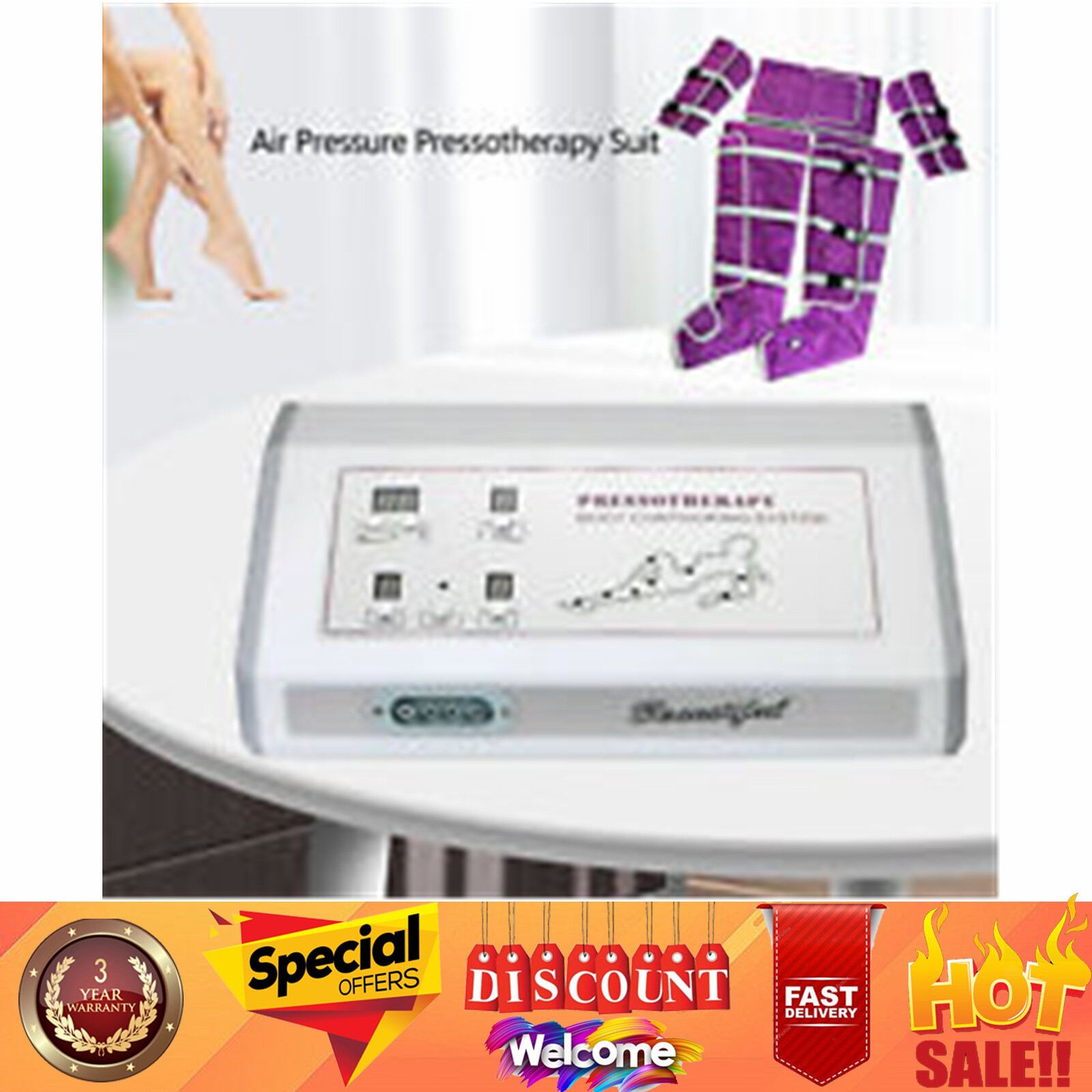 Air Pressure Pressotherapy Lymphatic Drainage Weight Loss Machine , Slimming Set