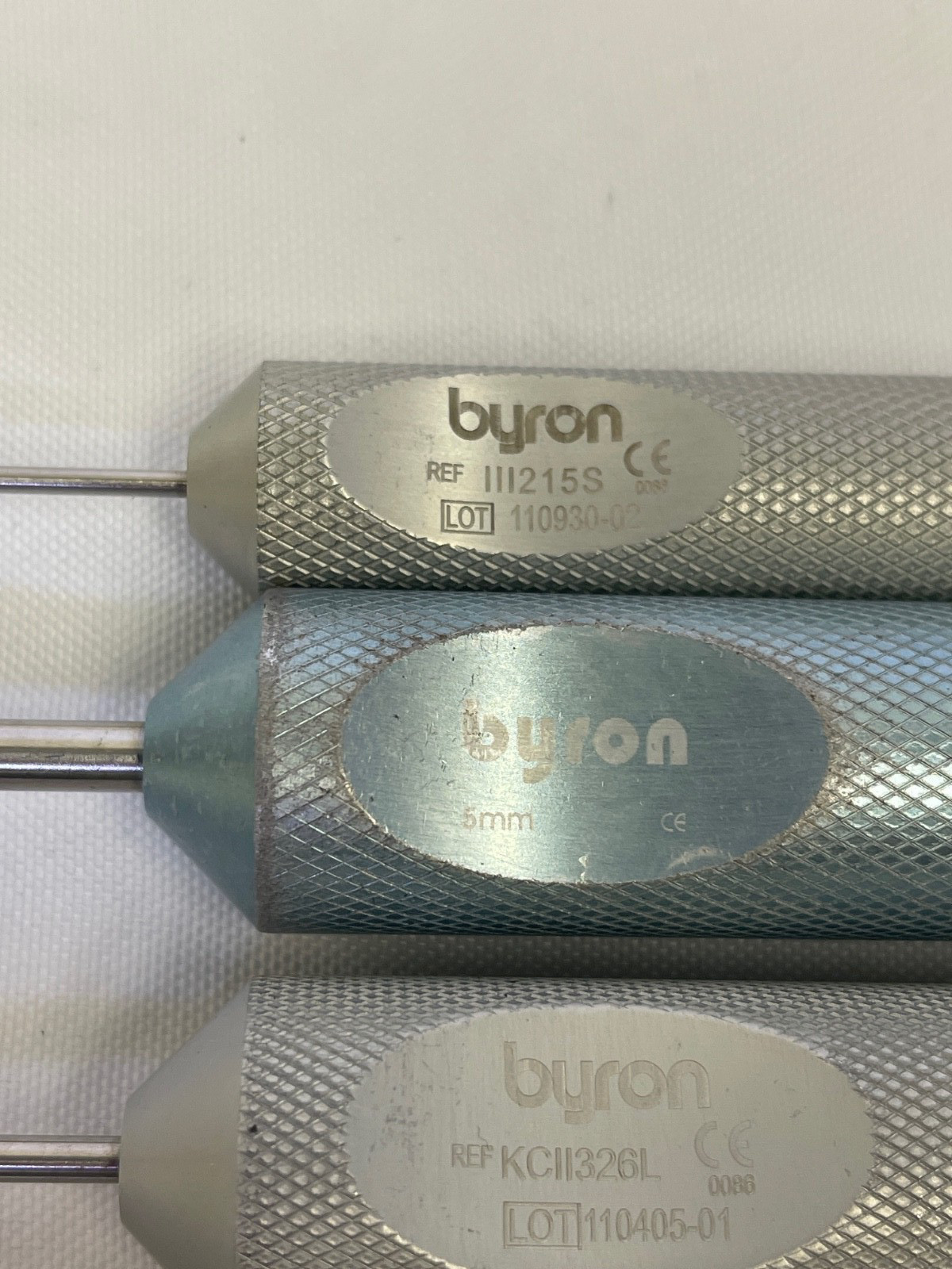 Set of 5 Byron Liposuction Cannulas w/ Sterilization Case Plastic Surgery