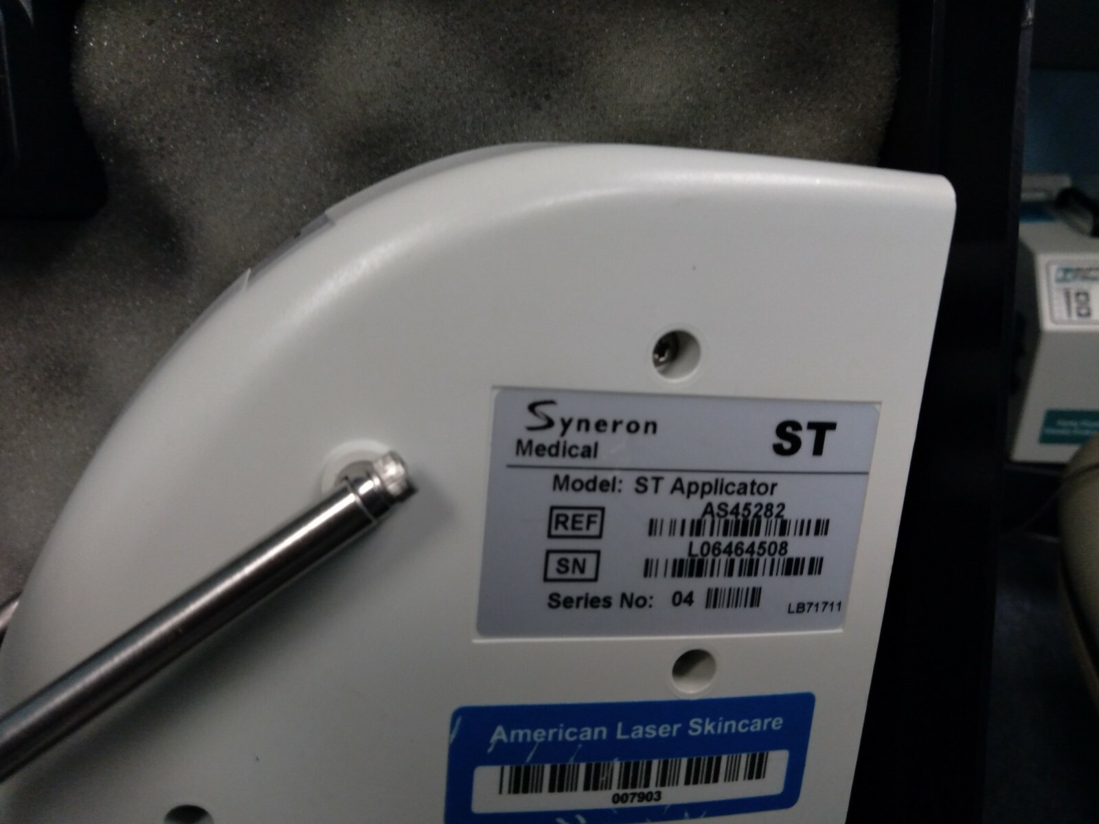 Syneron Candela ST Applicator Handpiece AS45282 Series No. 04 Elos Refirme ST