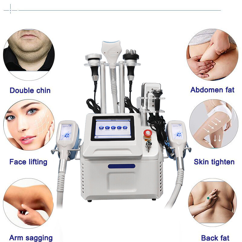 Salon Body RF therapy Fat Freez ing Belly Waist Double Chin Slimming Machine