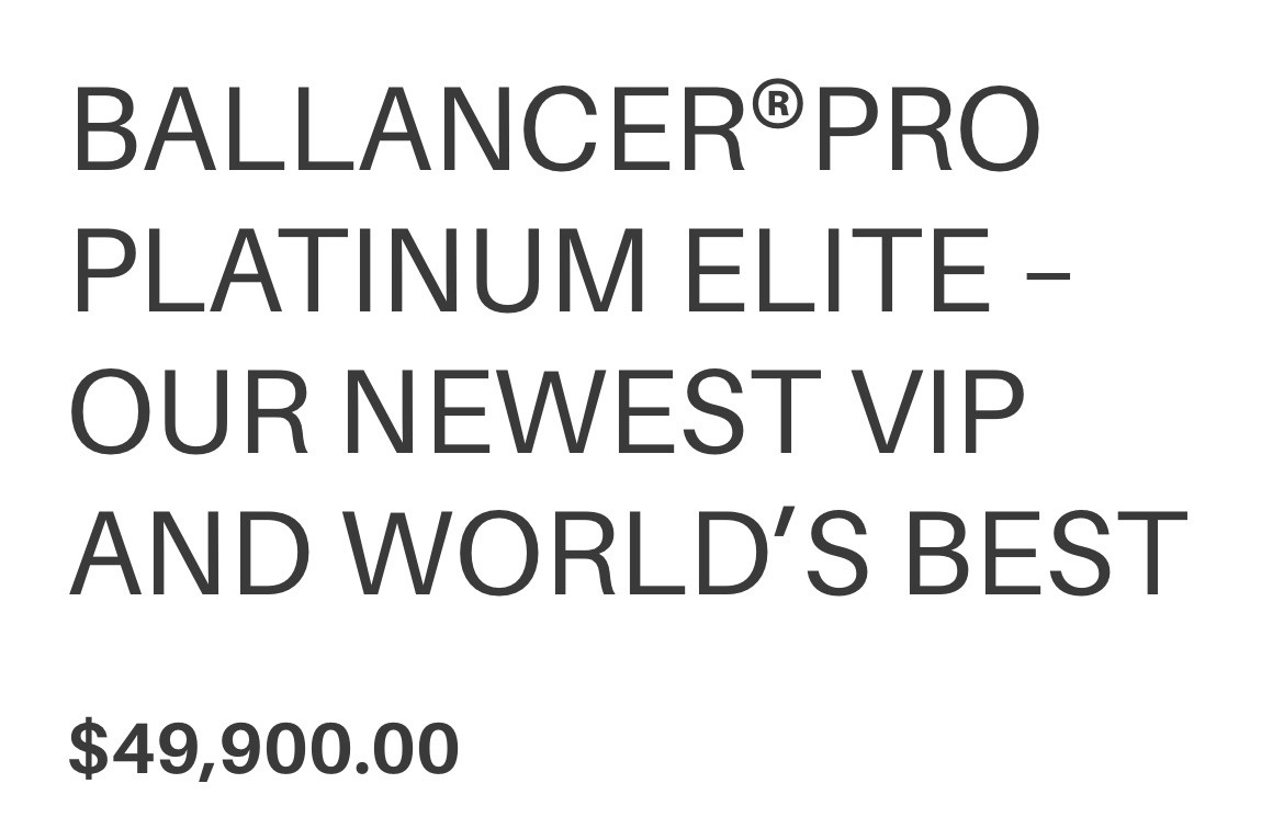 Ballancer®Pro Platinum Elite – touch screen device and pants (BONUS liner)