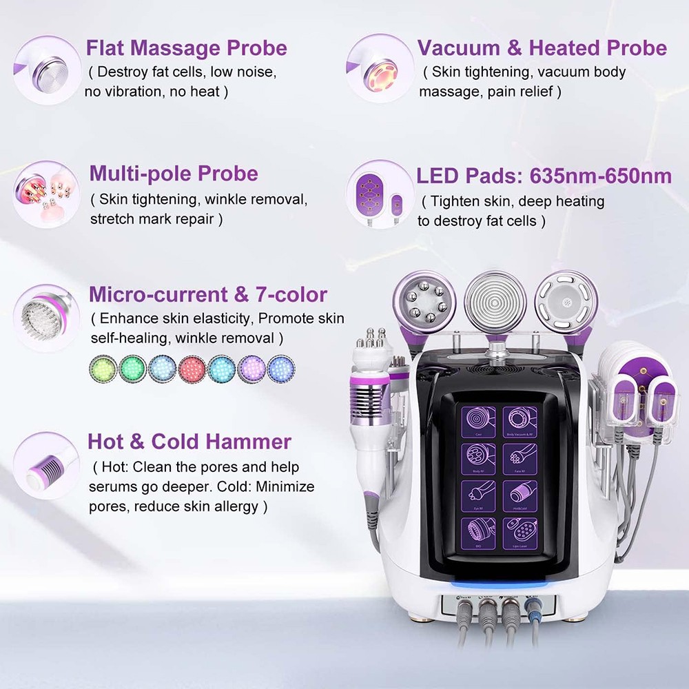 9 in 1 Multifunction Beauty Machine for Body Massage Facial Skin Care Salon Use