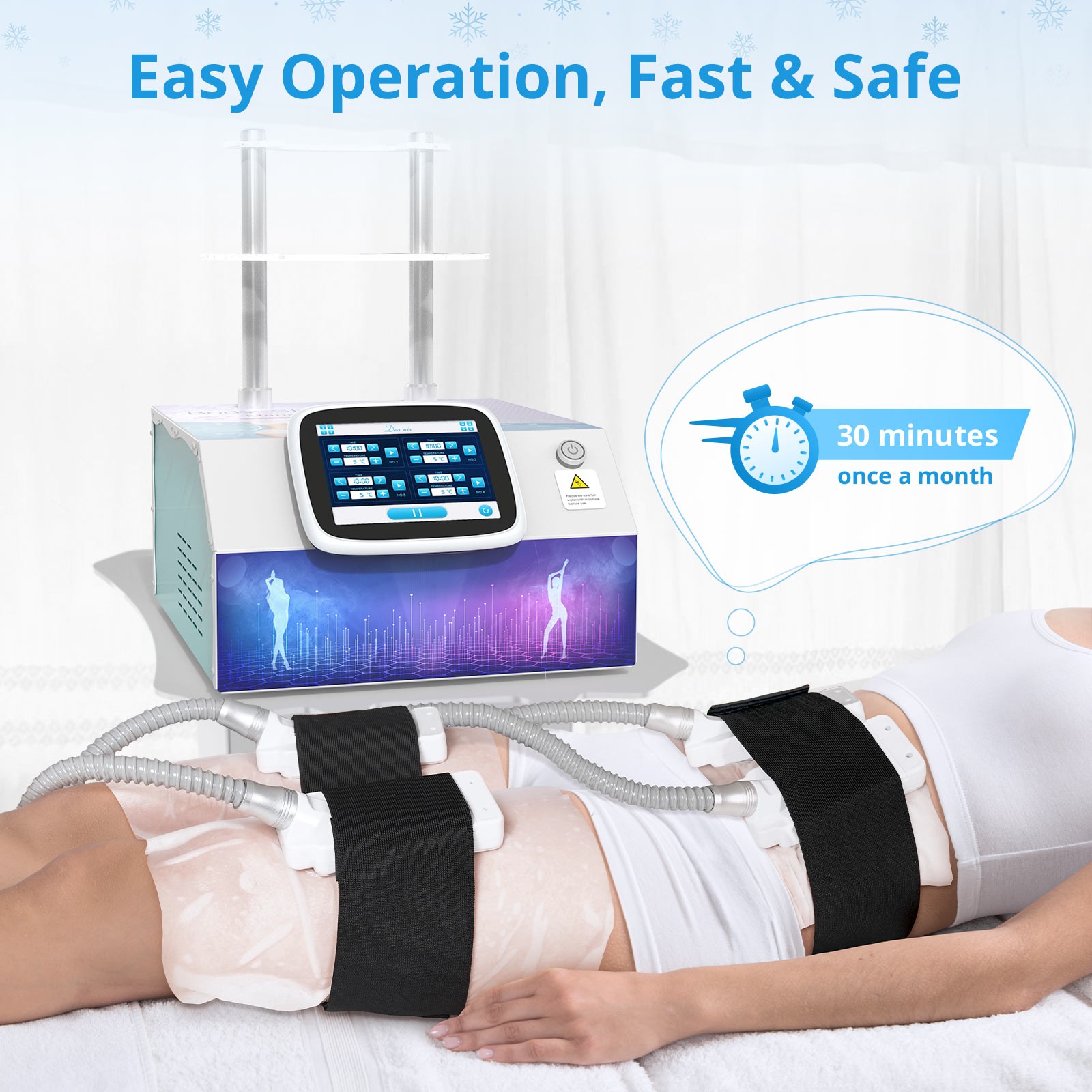 4 Pad Cool Beauty Machine for Body Silhouette Improvement Pro Salon Equipment