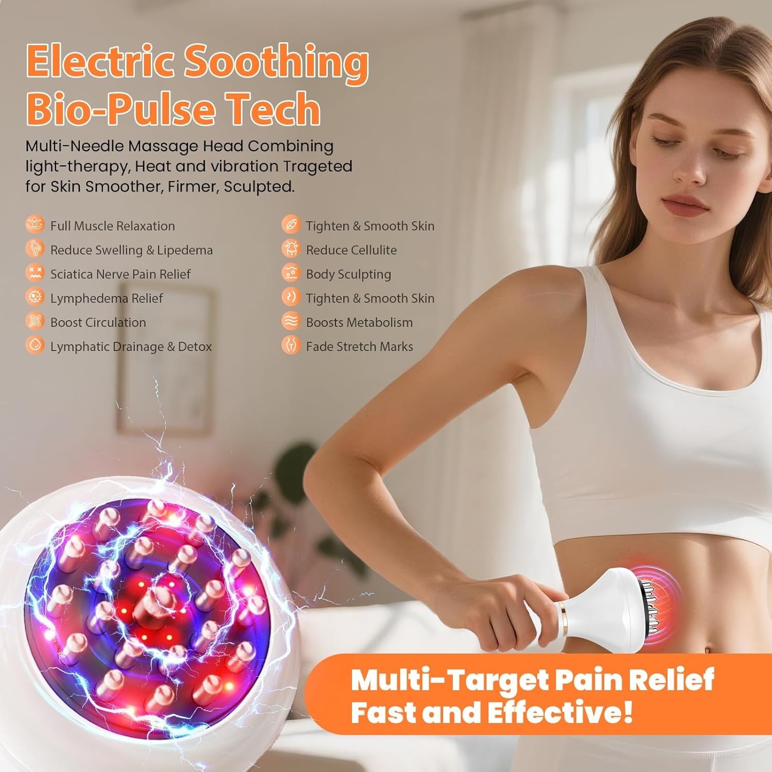 Body Sculpting Machine & Anti-Cellulite Massager: Rechargeable Lymphatic Drai…