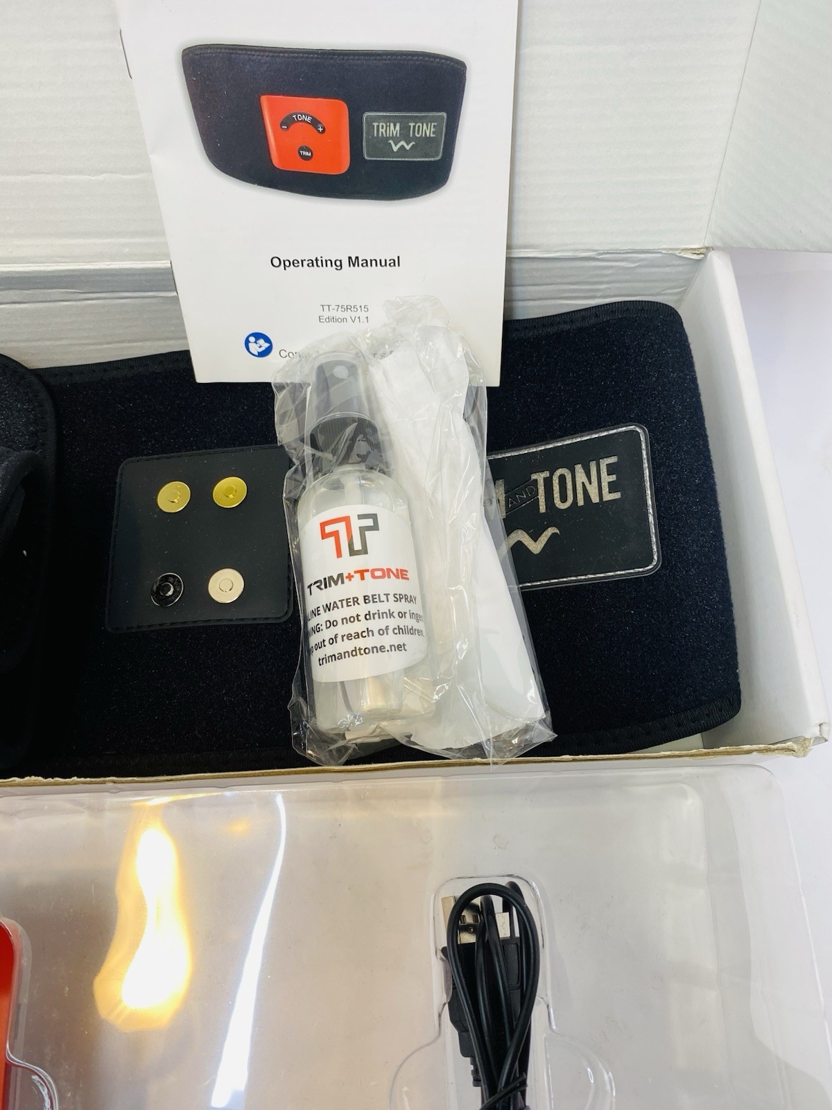 TRIM AND TONE BELT RED LIGHT THERAPY AND EMS ALL IN ONE UNIT FAT BURNING TONING