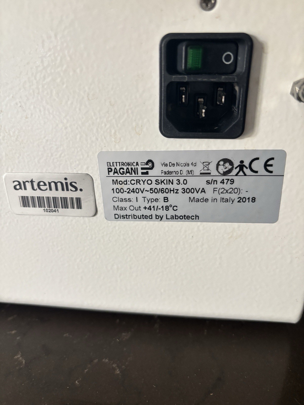 Elettronica Pagani CRYO SKIN 3.0 Cryotherapy Machine Skin Tightening